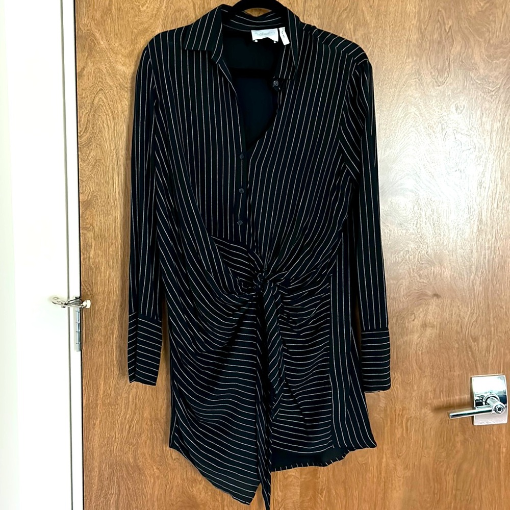Mini dress tie front